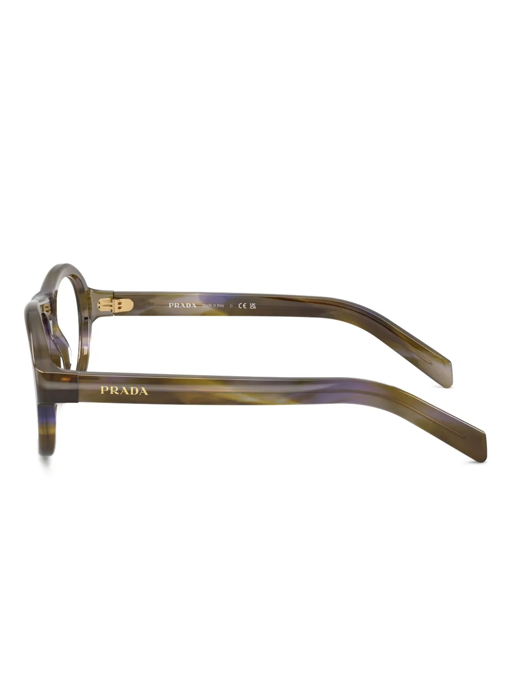Prada Eyewear Bril met piloten montuur Bruin