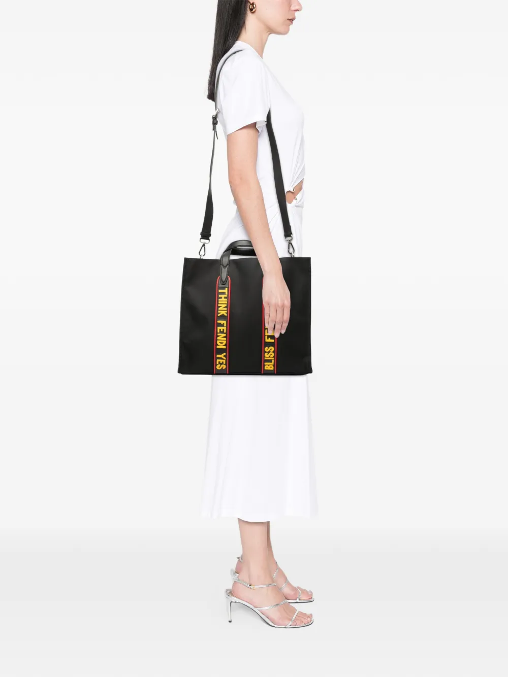 Fendi Pre-Owned 2010-2025 Large Nylon Think Fendi Yes Shopper Tote satchel | Pre-Owned | Image 2