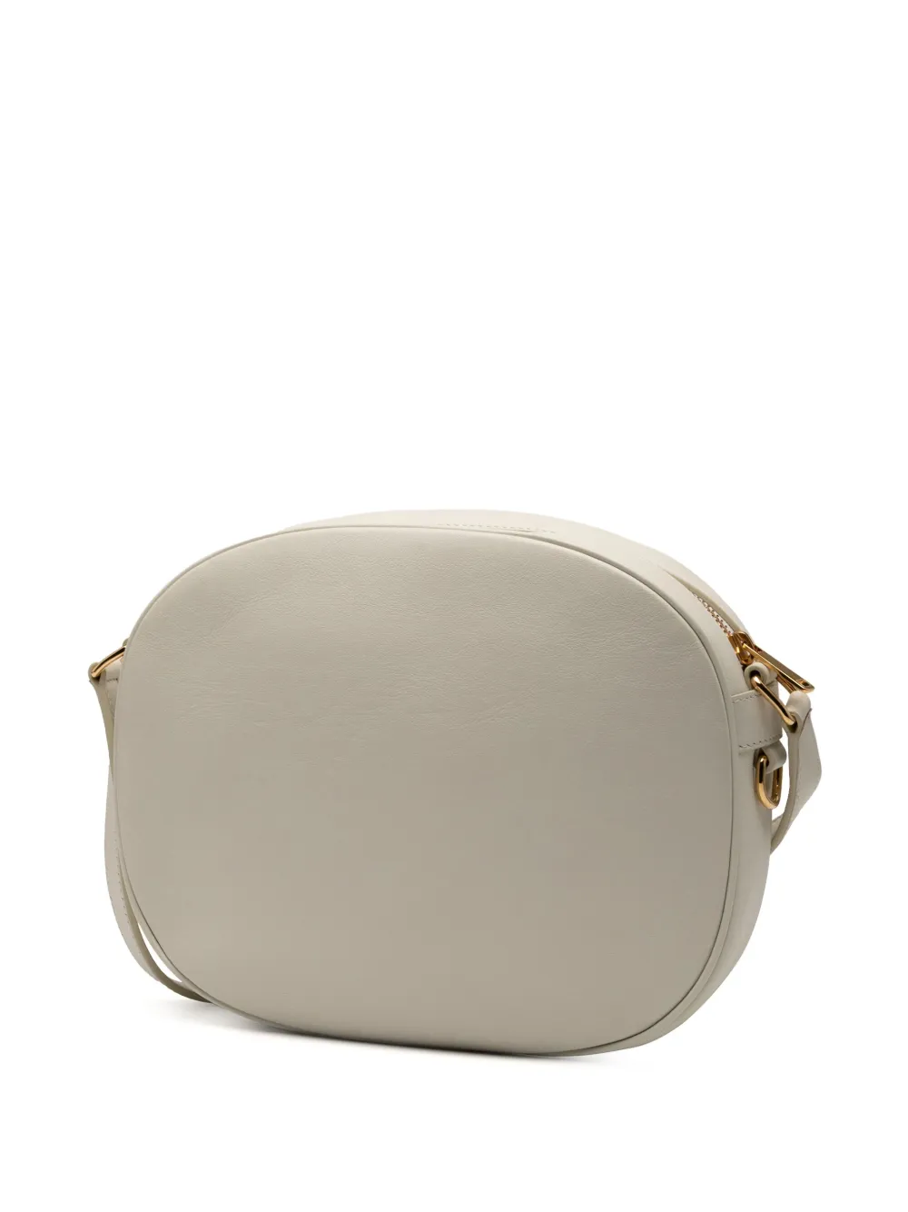 Pre-owned Celine 2019 Quilted Calfskin C Charm Crossbody Bag In White