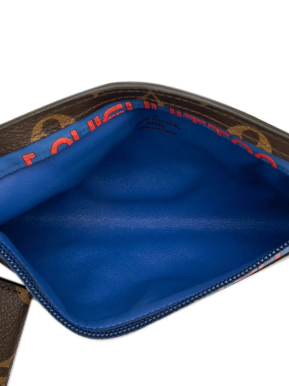 Pre-owned Louis Vuitton 2017 Monogram Outdoor Ribbon Pochette Clutch Bag In Brown