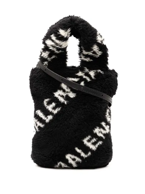 Balenciaga Pre-Owned 2005-2025 Faux Fur Logo Everyday Phone Holder satchel