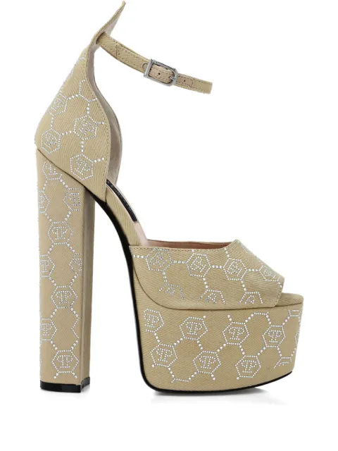 Philipp Plein platform monogram sandals