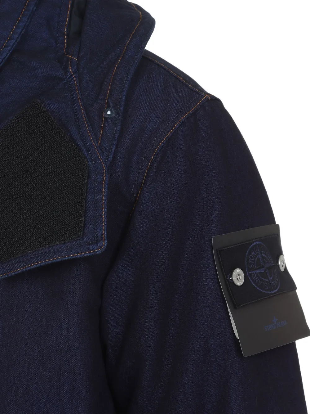 Stone Island Katoenen jack met capuchon Blauw