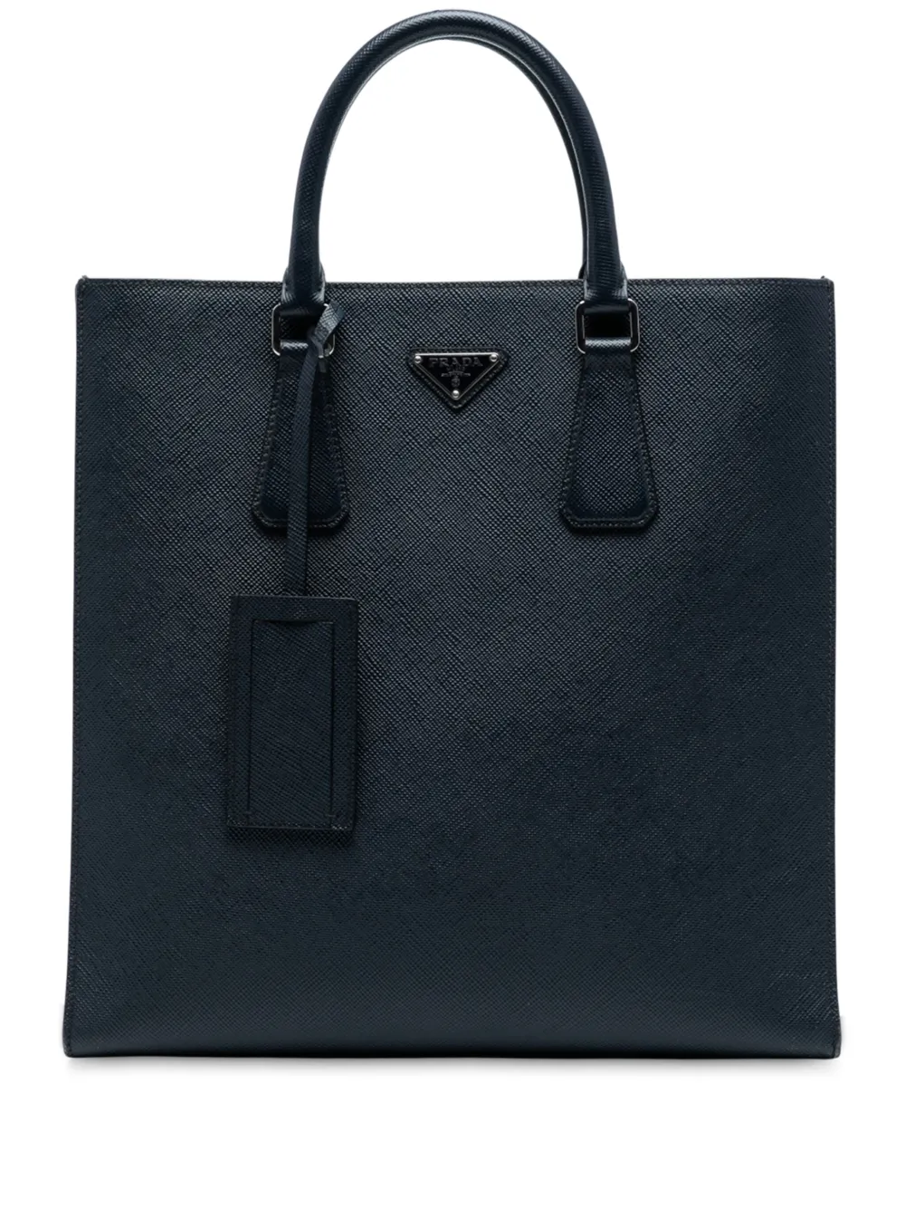 Prada Pre-Owned 2013-2025 サフィアーノ ノースサウス ハンドバッグ - ブルー Prada Pre-Owned 2013-2025 サフィアーノ ノースサウス ハンドバッグ - ブルー