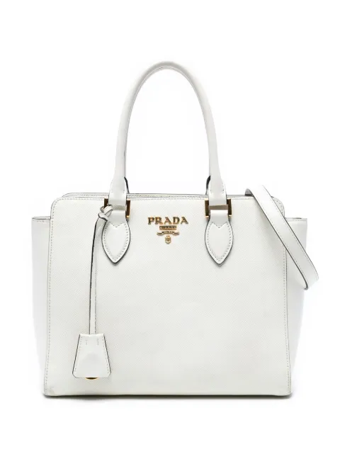 Prada Pre-Owned tote Lux Open de piel de becerro con ribete Saffiano y diseño convertible 2000-2025