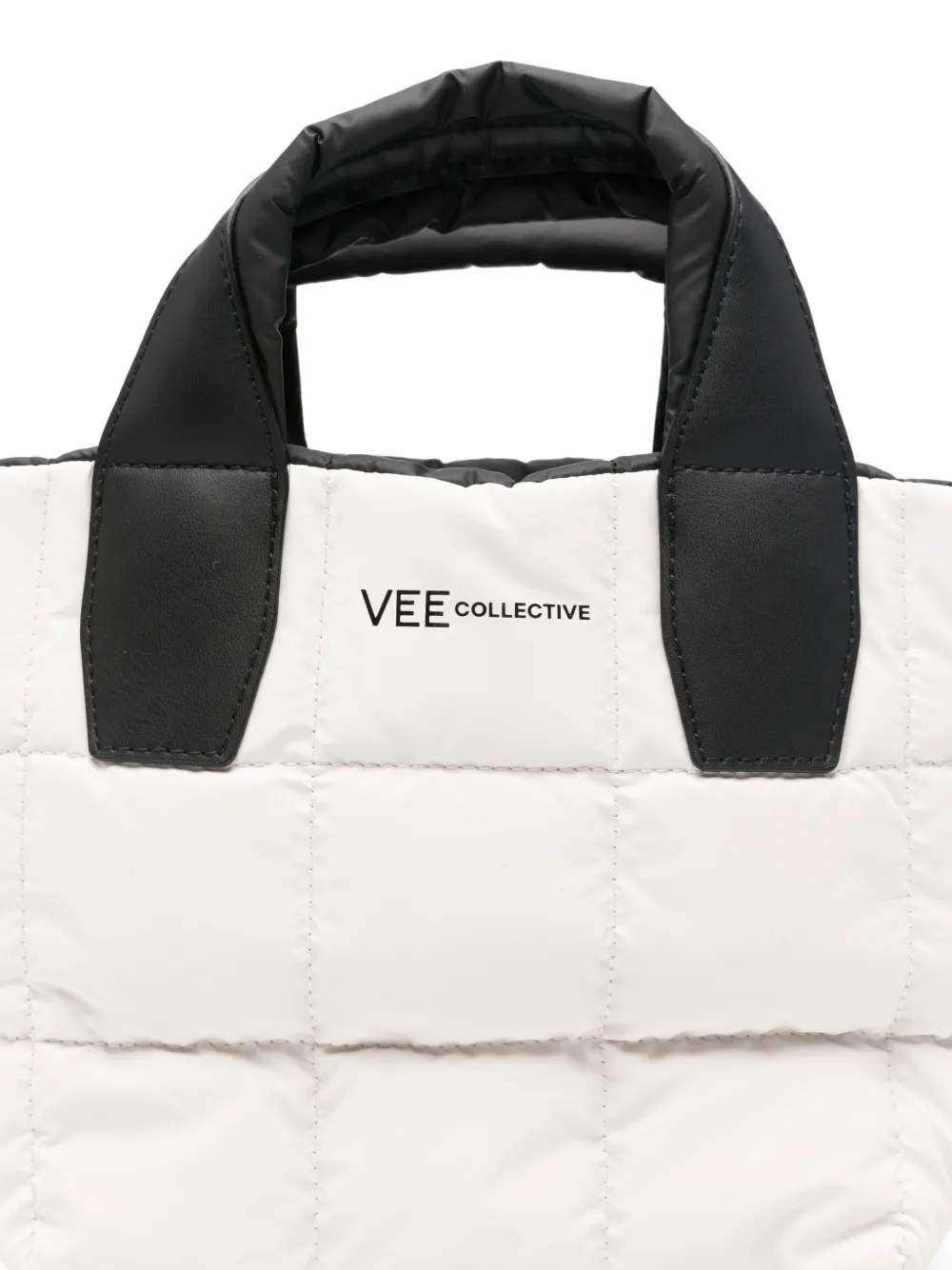  Veecollective Mini Porter Quilted-design Tote Bag - White 