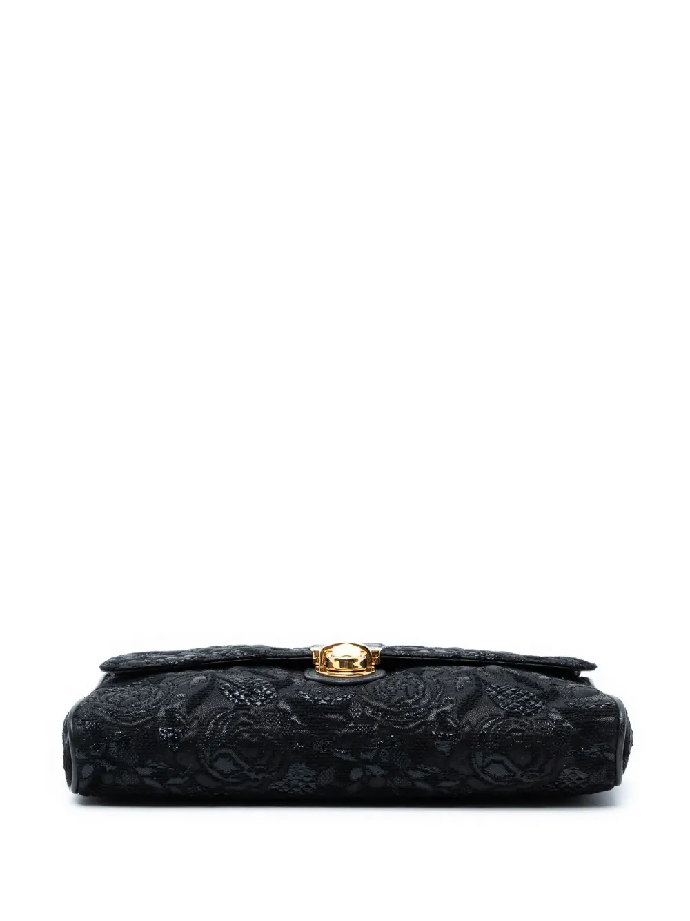 Pre-owned Prada 2010-2025 Tessuto Lurex Flap Crossbody Bag In Black