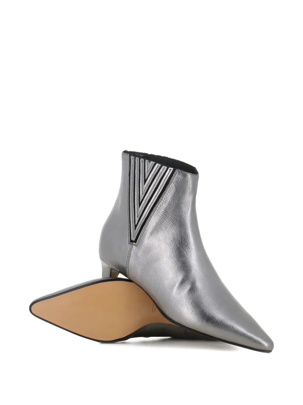Antonio Barbato Maestri Veneziani Pointed-toe Leather Boots In Silver