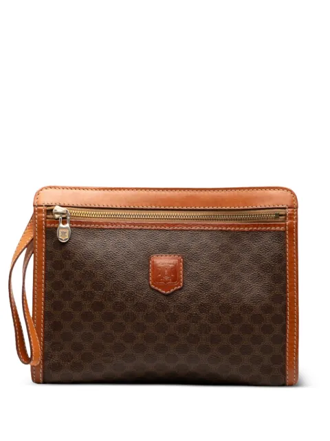 Celine Pre-Owned 1992 Macadam Coated Canvas clutch bag