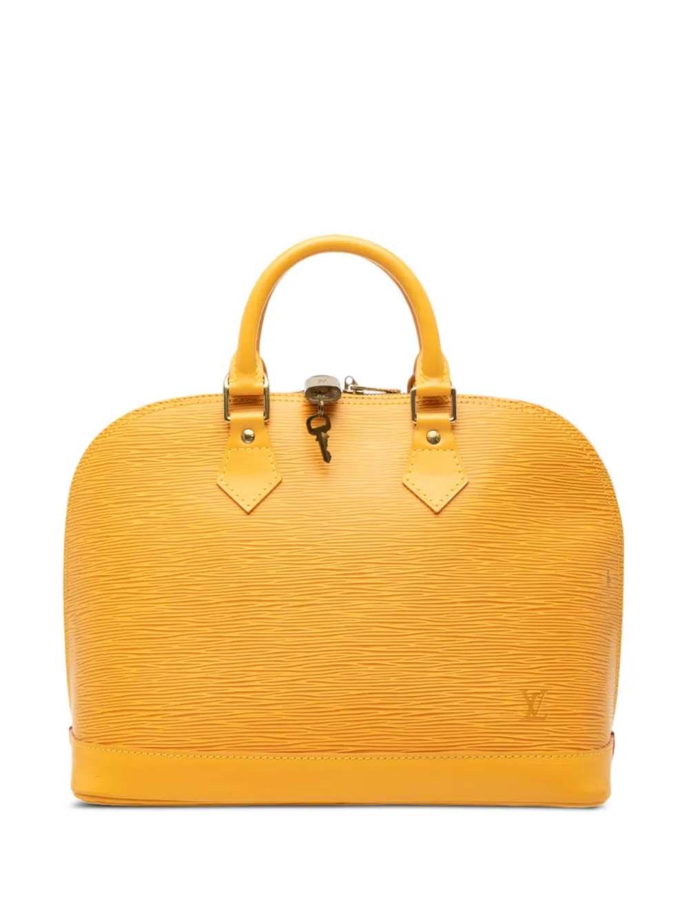 Pre-owned Louis Vuitton 1997 Epi Alma Pm Handbag In Yellow