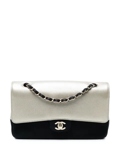 CHANEL Pre-Owned 2016-2017 Medium Classic Bicolor Caviar Double Flap shoulder bag