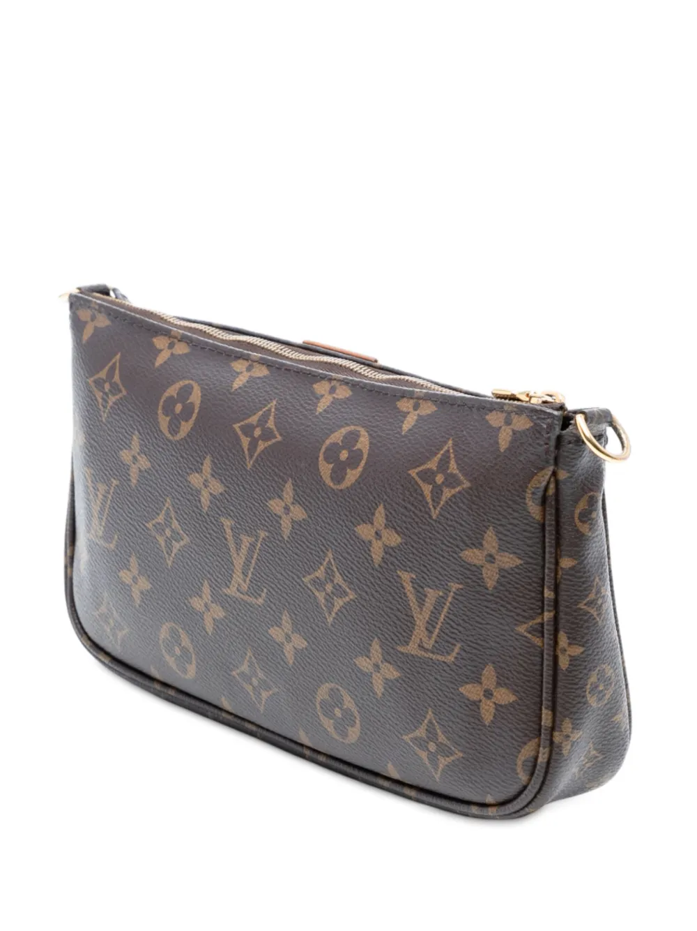 Pre-owned Louis Vuitton 2021 Monogram Multi Pochette Accessoires Satchel In Brown