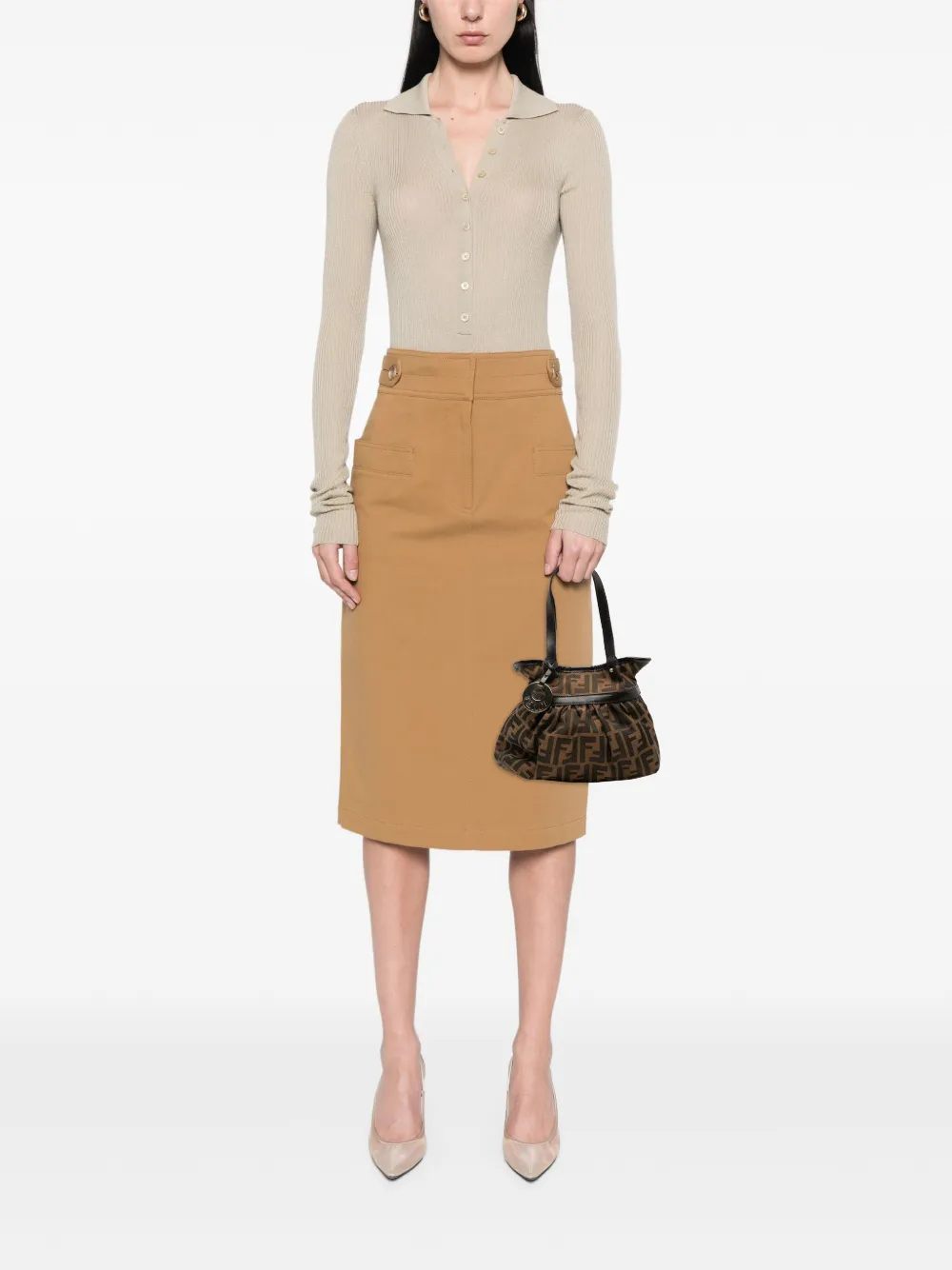 Fendi Pre-Owned 2010-2025 Mini Zucca Canvas Chef handbag | Pre-Owned | Image 2