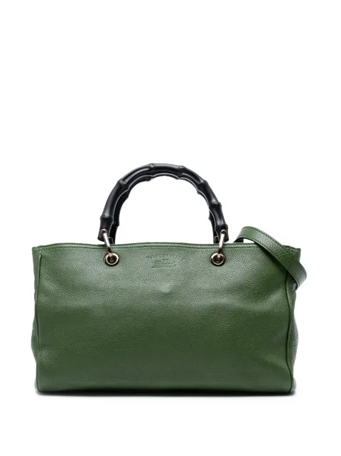 Gucci Pre-Owned 2016-2025 Medium Calfskin Bamboo Shopper satchel