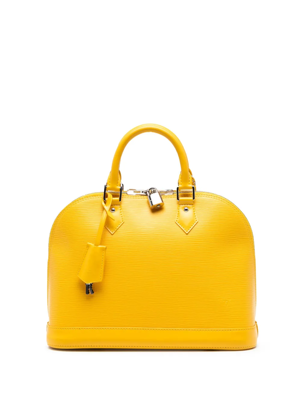 Pre-owned Louis Vuitton 2013 Epi Alma Pm Handbag In Yellow