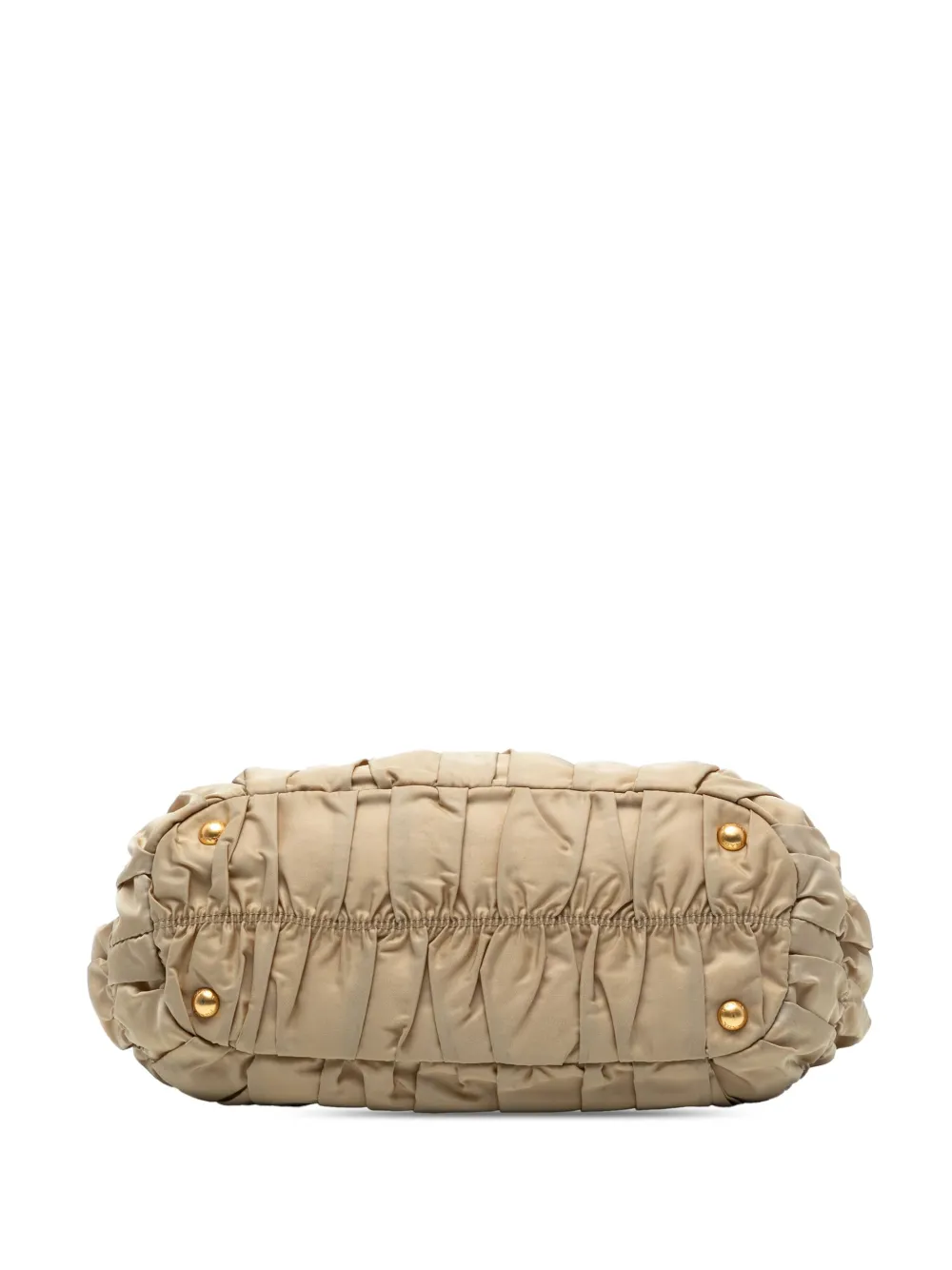 PRADA Pre-owned 2000-2025 Tessuto Gaufre Satchel In Brown