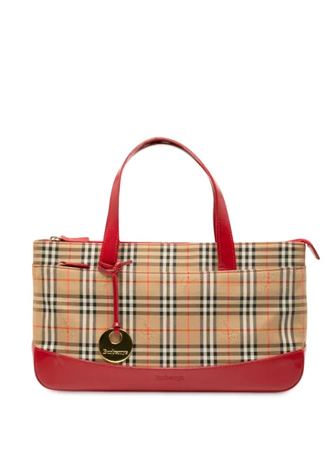 Burberry Pre-Owned bolsa de mano lona Haymarket Check del siglo XX