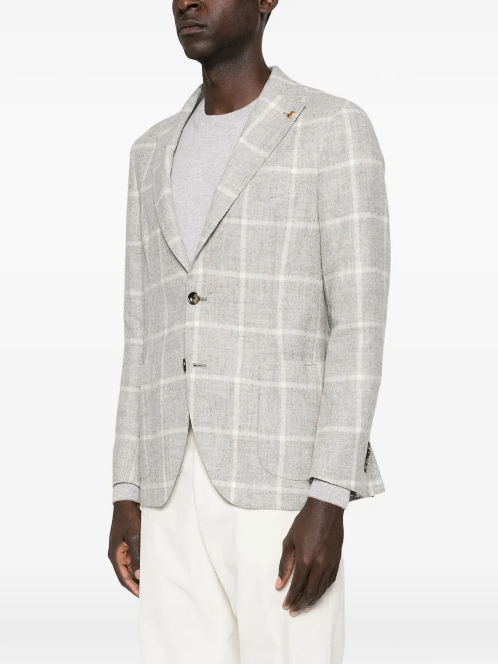  Latorre Check-pattern Blazer - Grey 