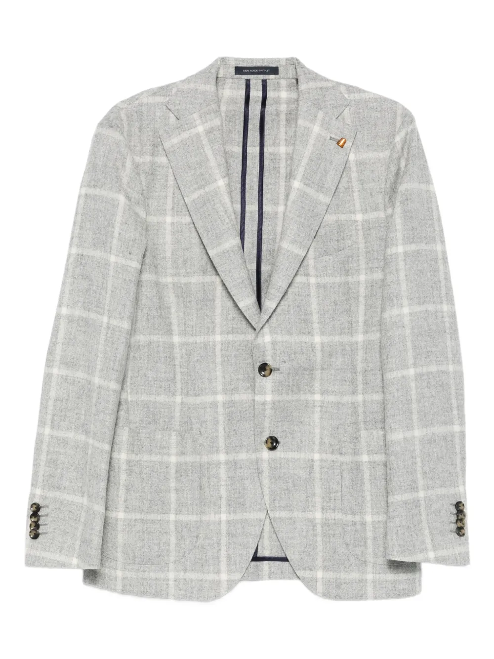 LATORRE check-pattern blazer | Grey | Image 1