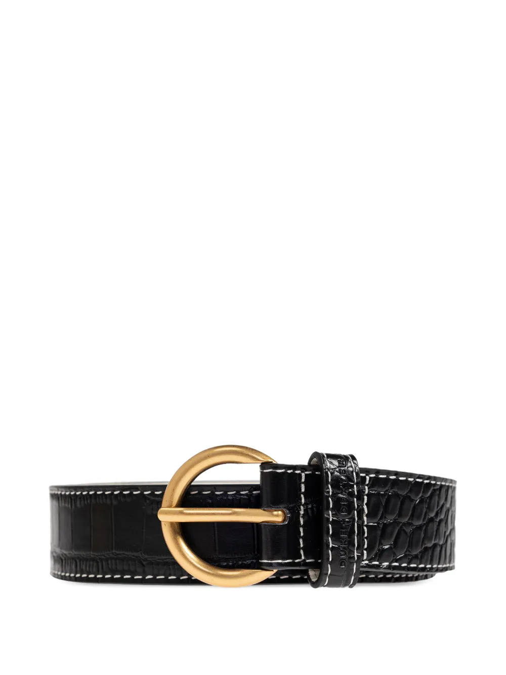 DUKE & DEXTER Ellis croc-effect belt | Black | Image 1