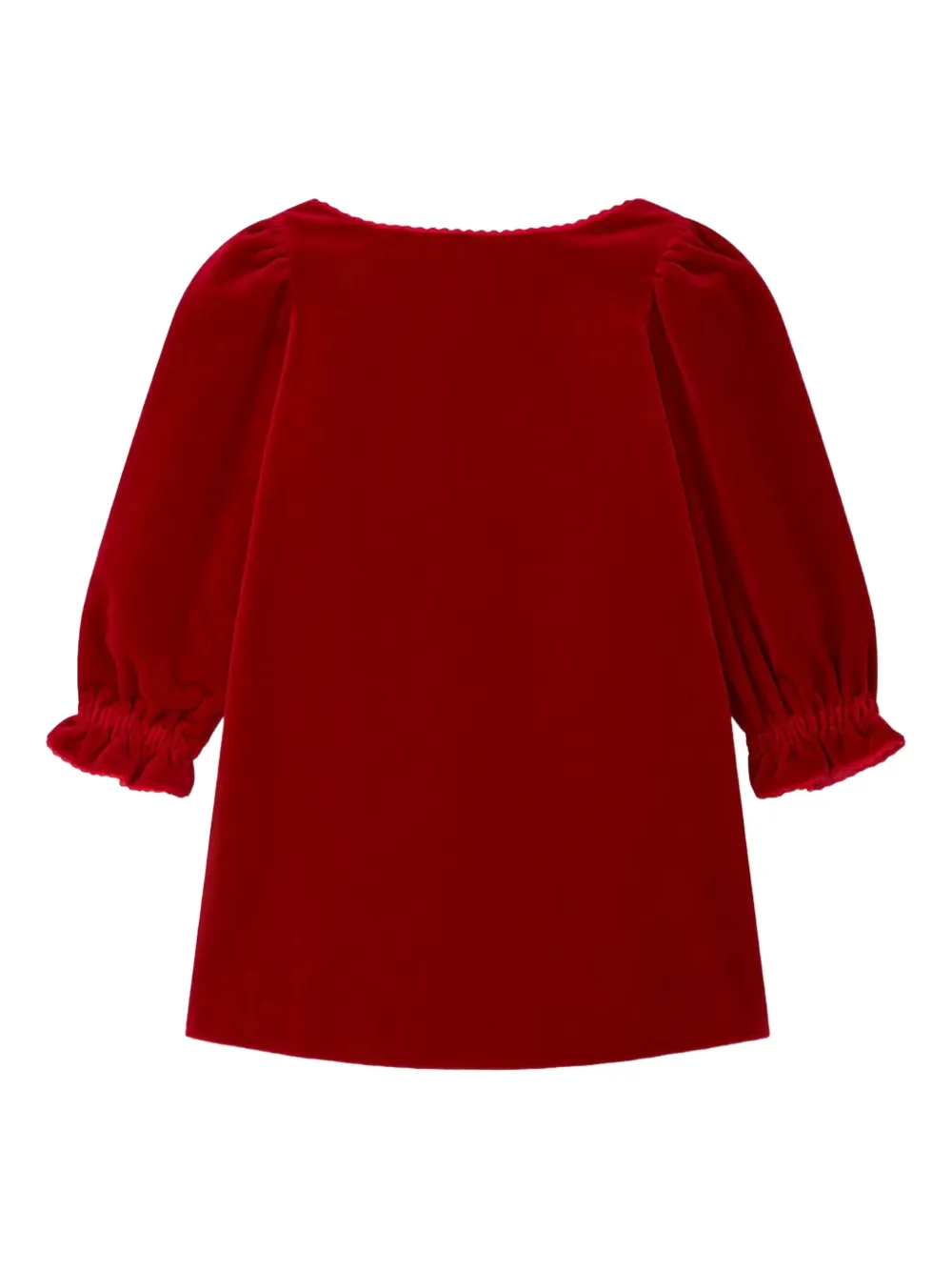 Bonpoint bow ruffled dress Rood