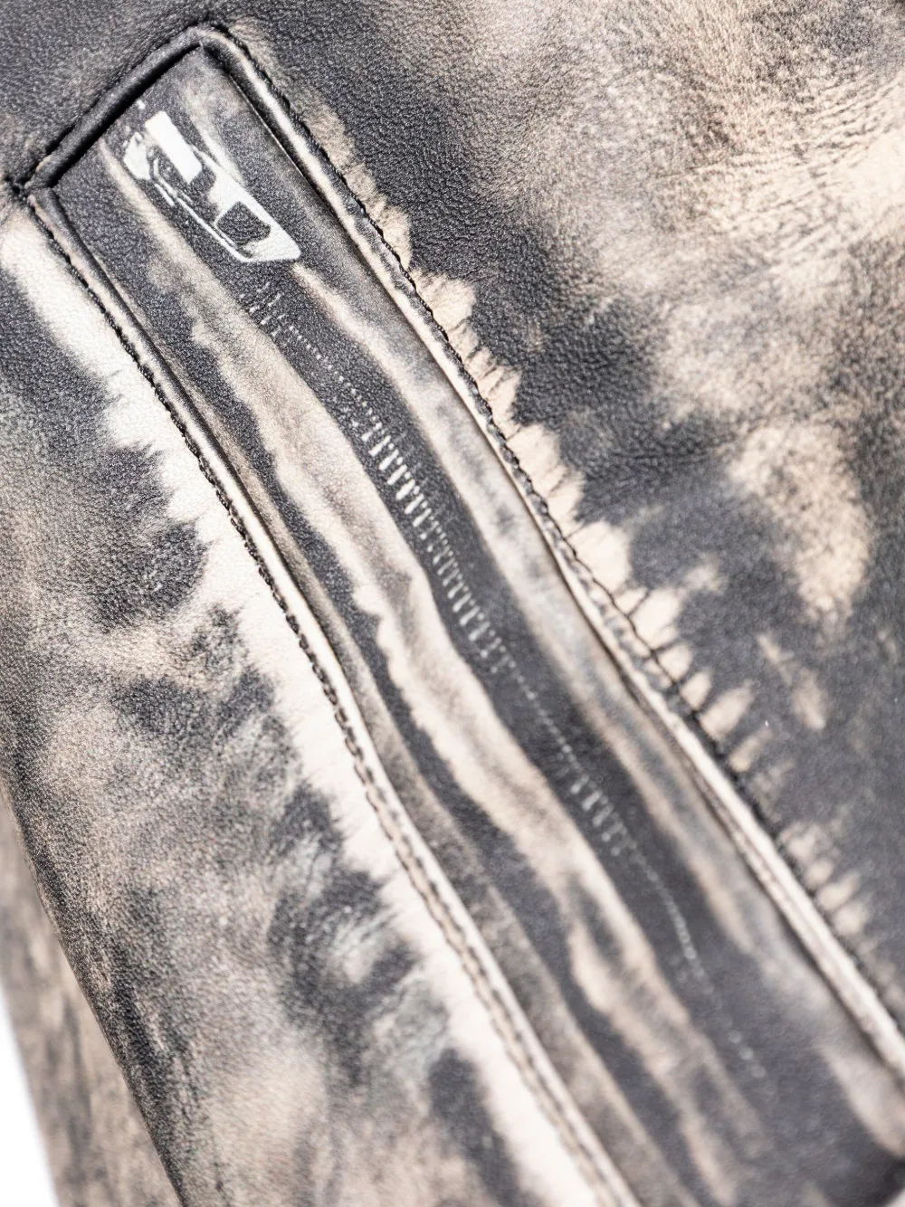 Diesel L-Tad leren jack Zwart