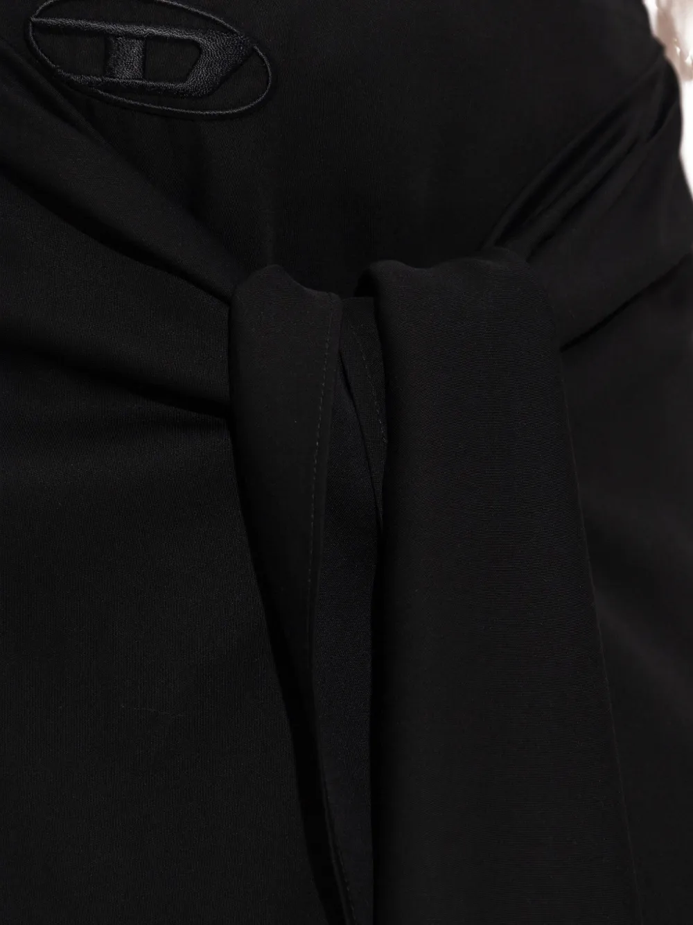 Diesel Tie Detail Skirt In Black