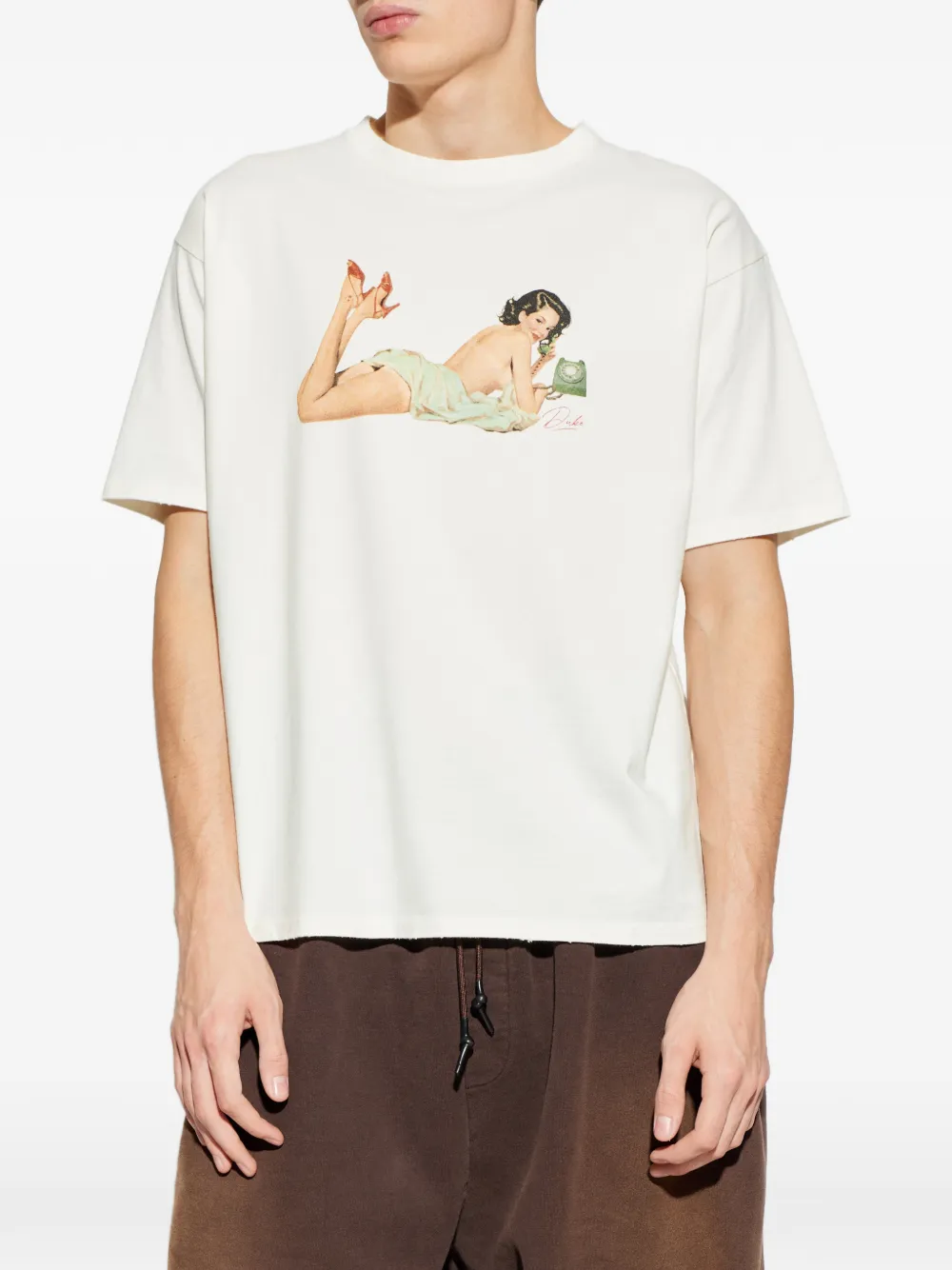 Duke & Dexter Graphic T-shirt In Neutral
