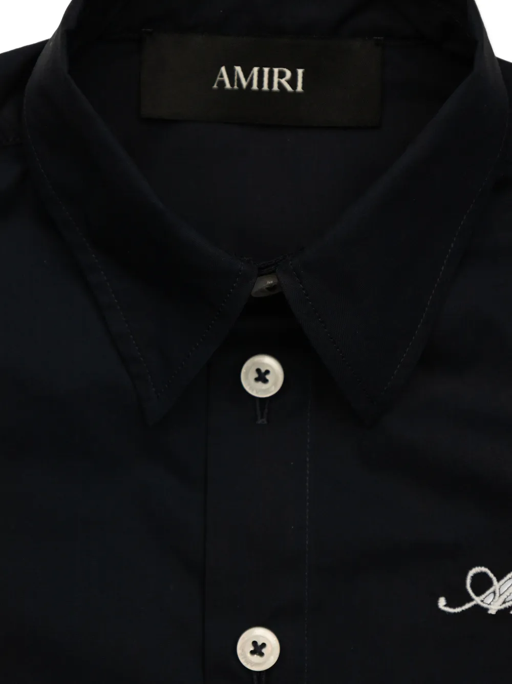 Amiri Bone Appliqué Shirt In Black