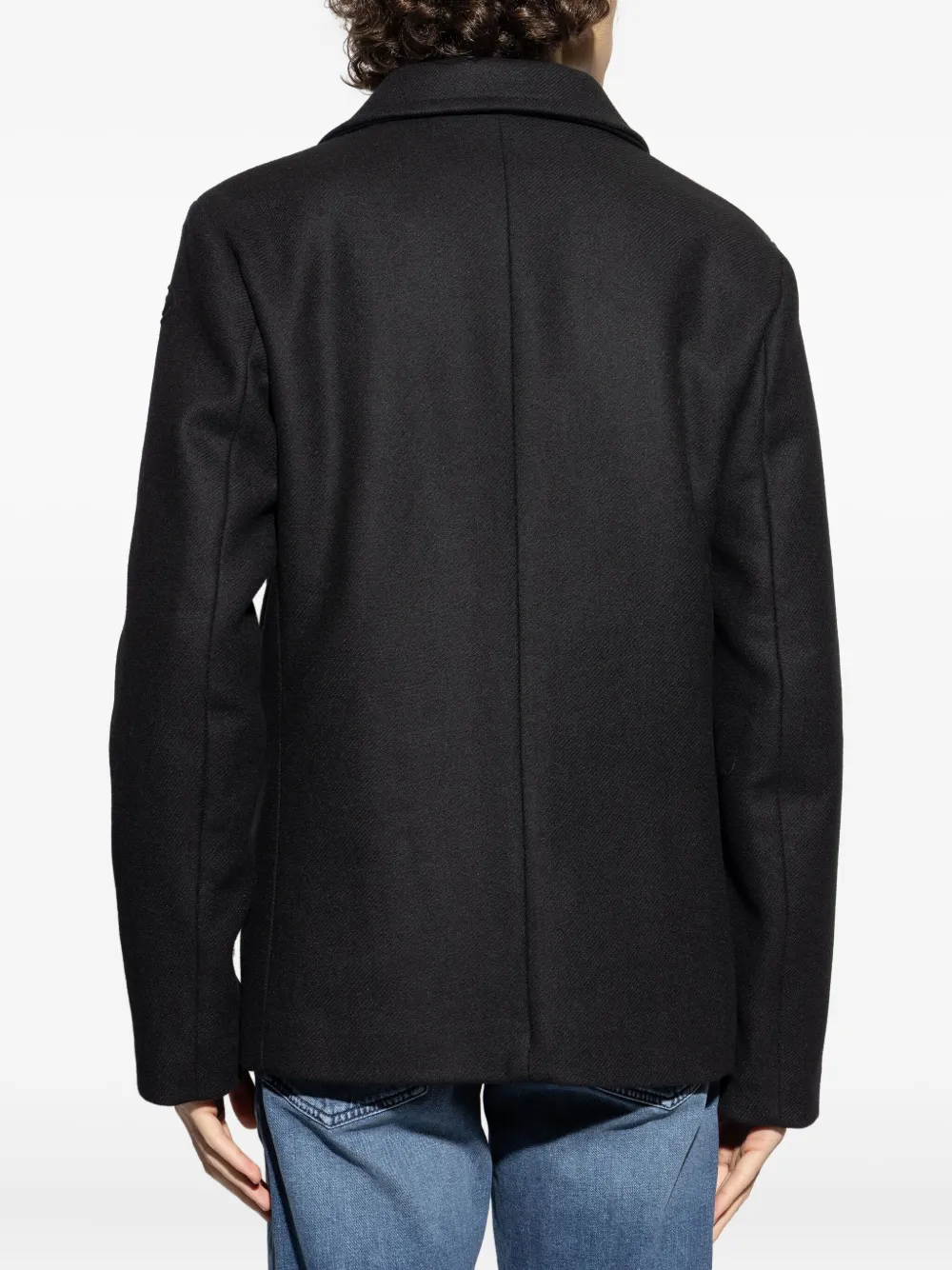 Diesel W-Haley-Wed jas met dubbele rij knopen Zwart