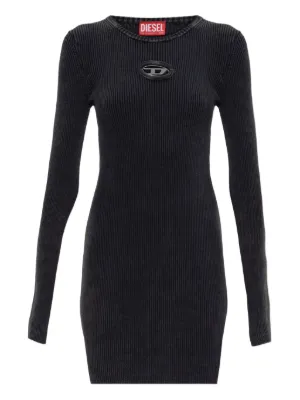chinese dress ladies Ribbed Long Sleeve Square Neck Tops Mini Dress  OQQ