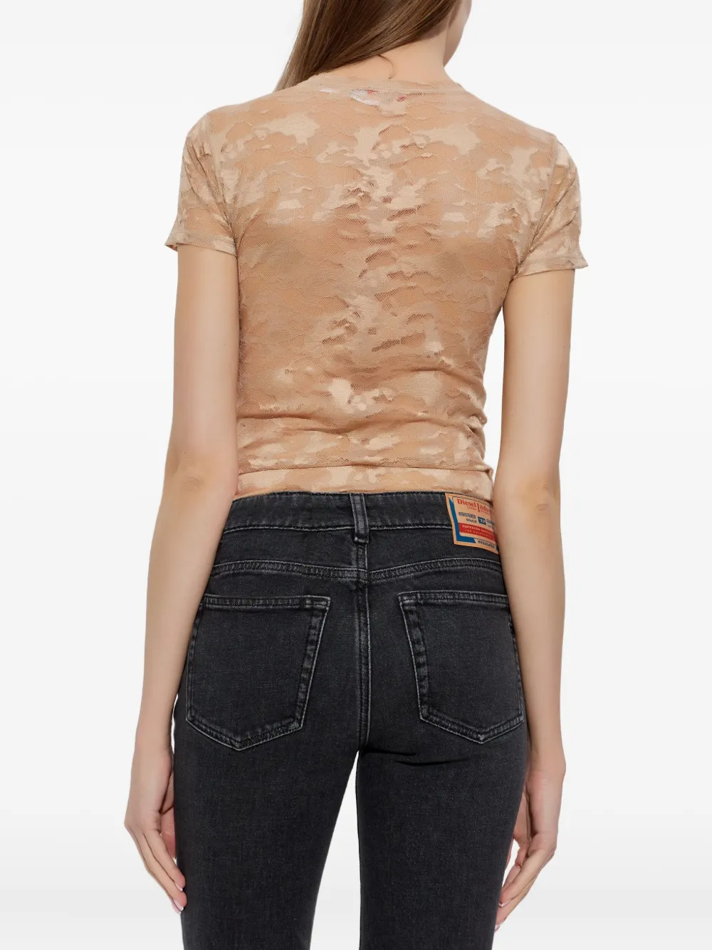 Diesel Kasia-Utlet top met logo Beige