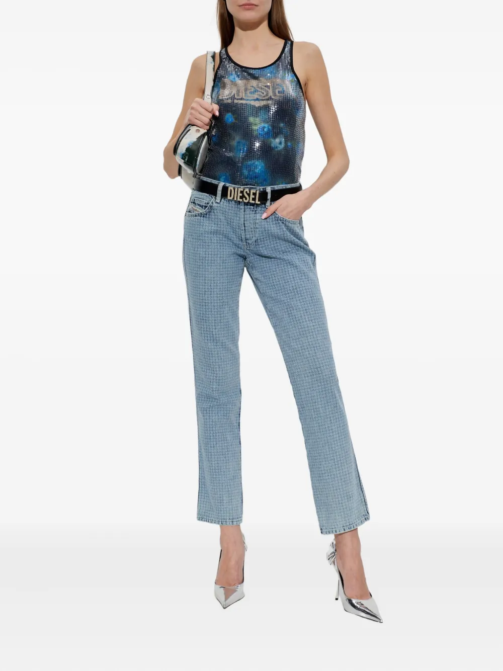 Diesel 1992 D-Jiann pattern jeans - Blauw