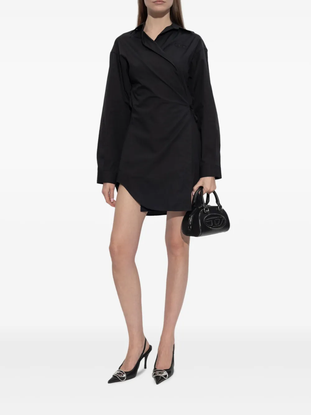 Diesel D-Delphos-S1 wrap logo-embroidery dress | Day Dresses | Image 2