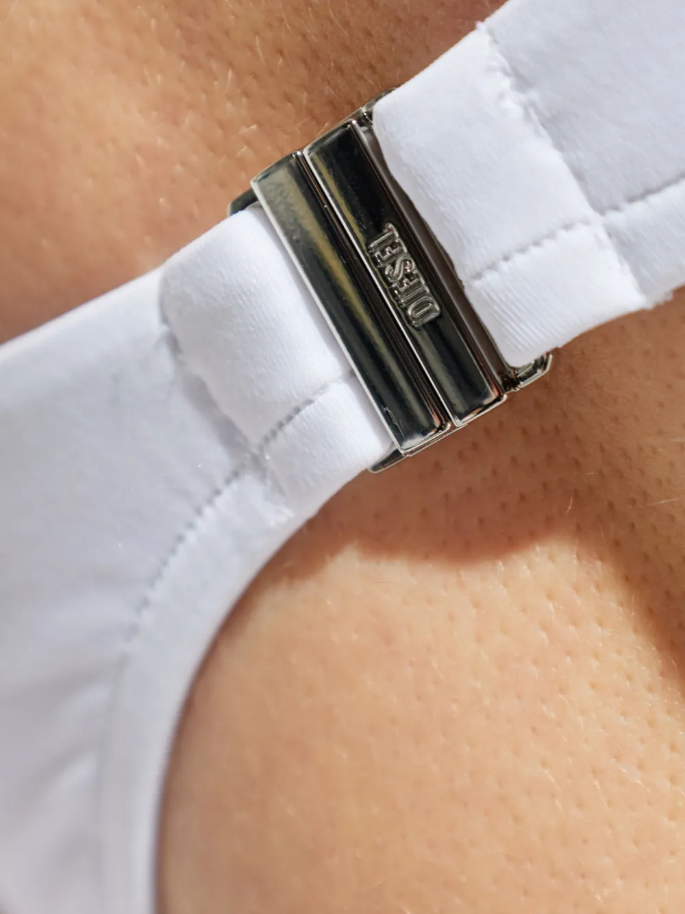 Diesel Cecilia-d-core badpak met logoband Wit