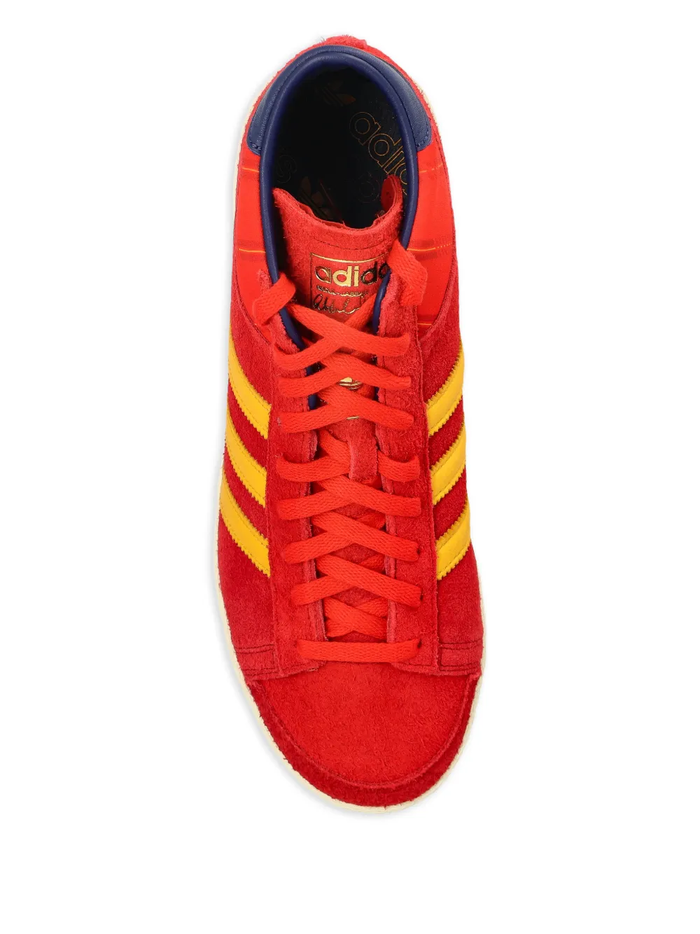 adidas JABBAR gestreepte high-top sneakers Rood