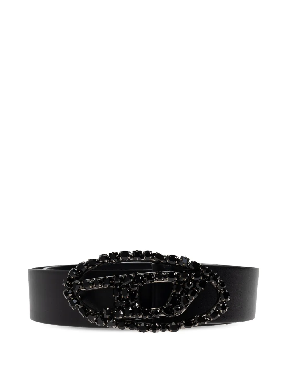 Diesel B-1DR oval logo belt - Nero