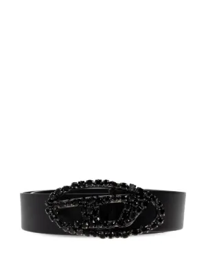 Diesel b-1dr w-crown crystal-embellished Buckle Belt | Brown