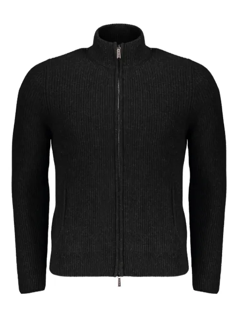 Moorer Ares-Cah zip-up turtleneck cardigan