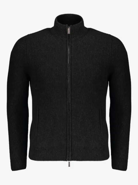 Moorer Ares-Cah zip-up turtleneck cardigan