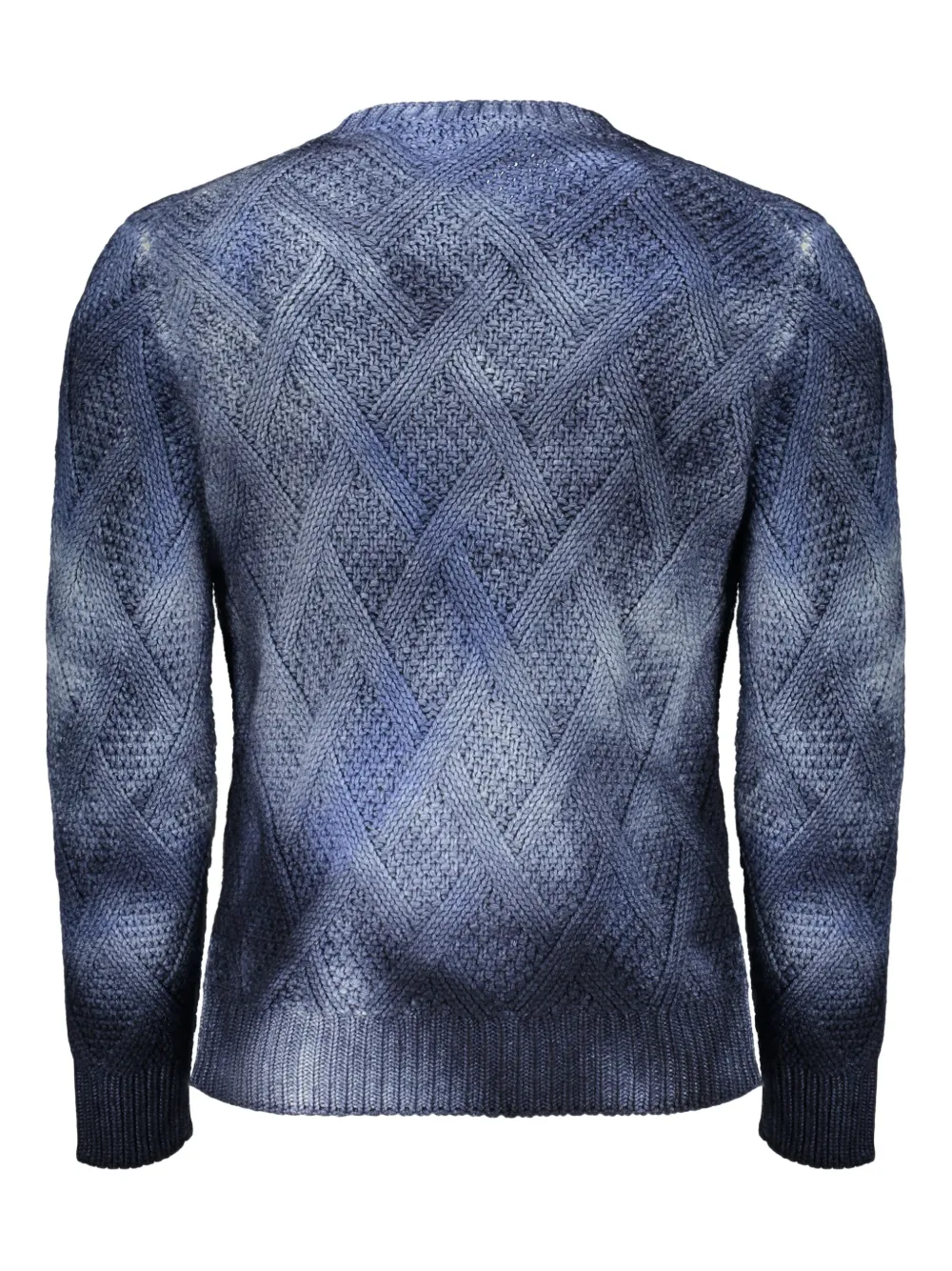 Moorer Cole-LTC tie-dye long-sleeve sweater - Blauw