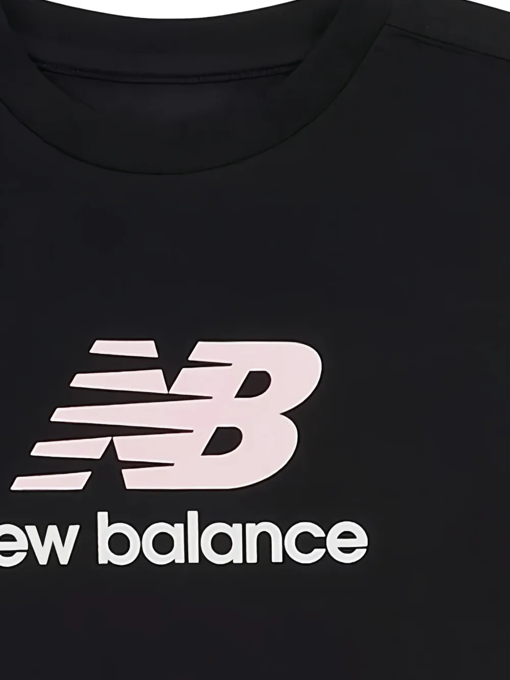 New Balance Kids Katoenen T-shirt met logoprint Zwart