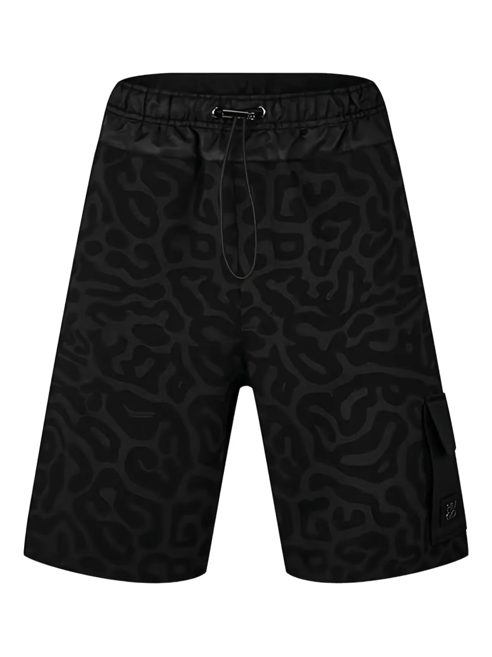 HUGO cargo print track pants | Black | Image 1