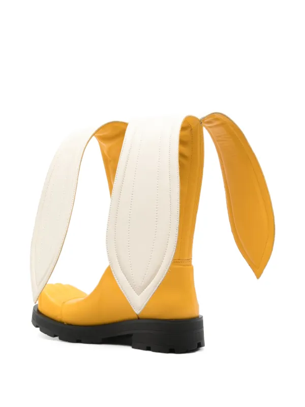 Charles Jeffrey Loverboy Banana Sheathed Moggies Boots | Yellow