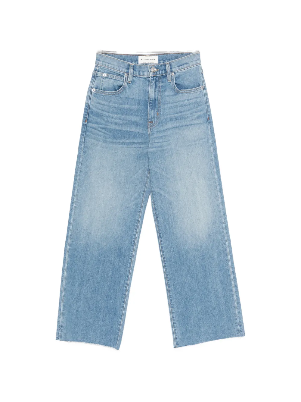 SLVRLAKE frayed grace crop denim jeans - Blu