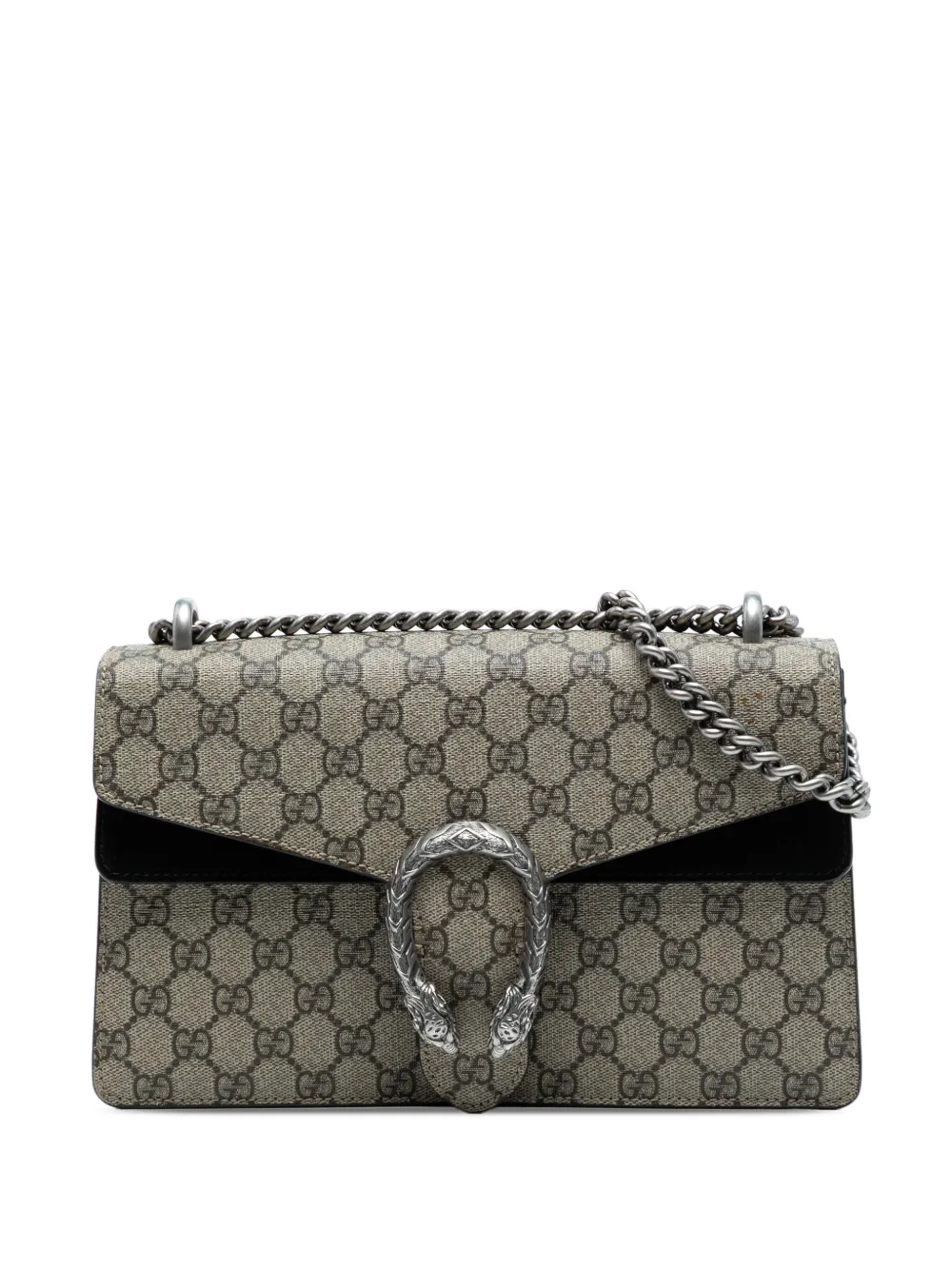 Pre-owned Gucci 2016-2025 Medium Gg Supreme Dionysus Shoulder Bag In Brown