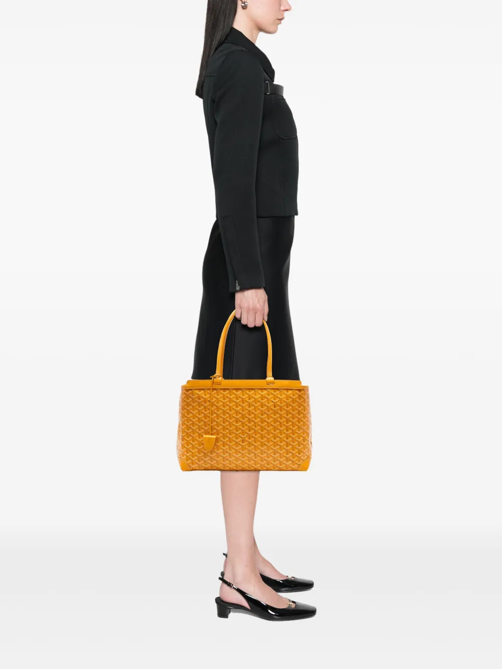 Pre-owned Goyard 2023 Ine Bellechasse Pm Tote Bag In Yellow