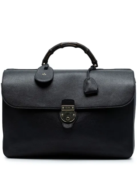 Gucci Pre-Owned 2016-2025 Leather Bamboo Briefcase business bag