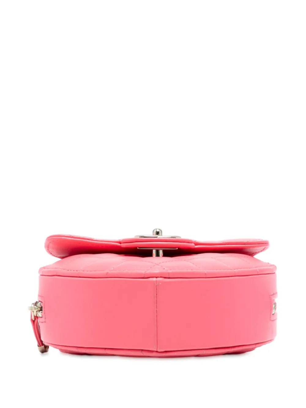 CHANEL Pre-owned 2021 Mini Lambskin Cc In Love Heart Crossbody Bag In Pink