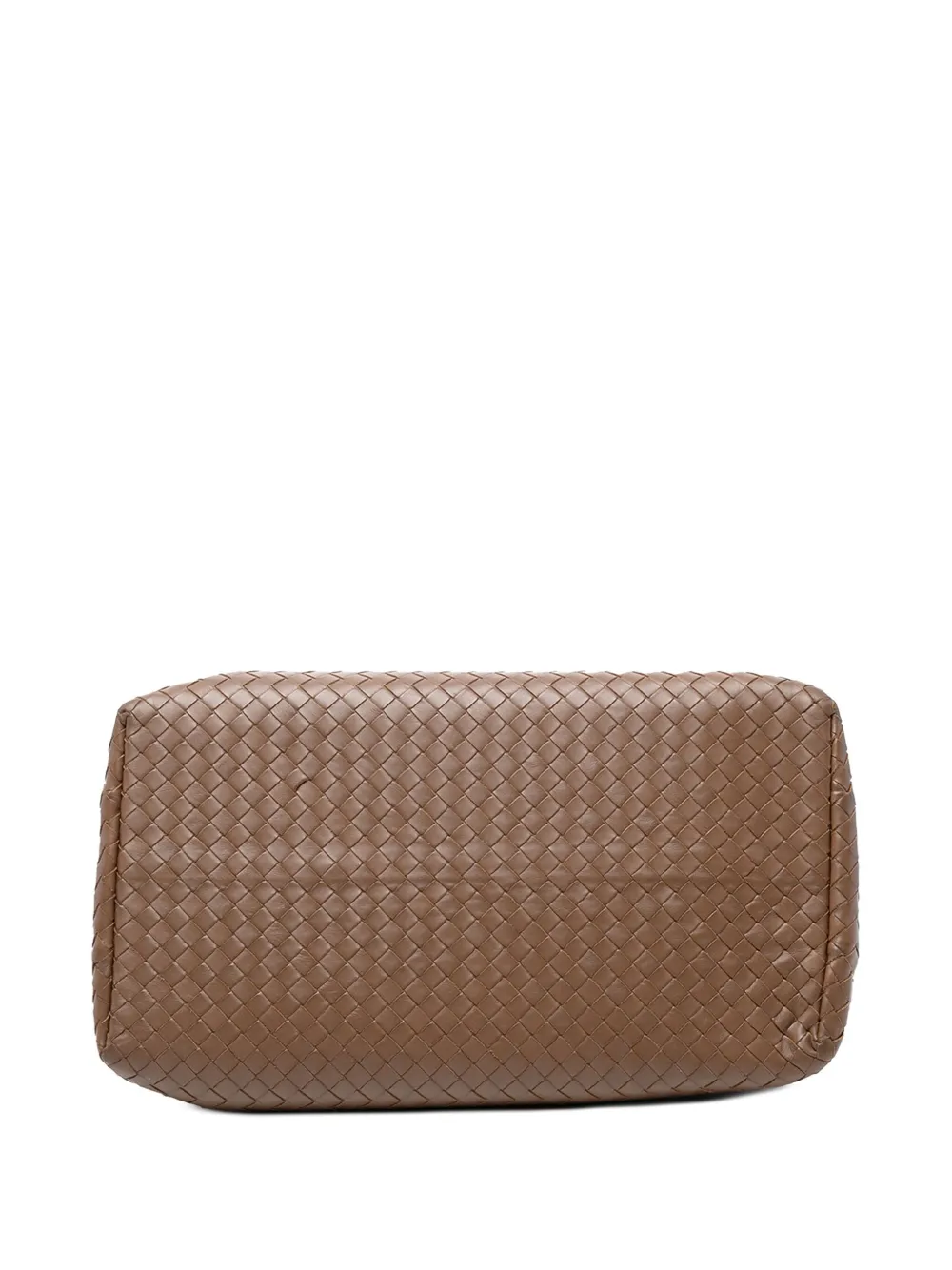 Pre-owned Bottega Veneta 2012-2025 Medium Nappa Intrecciato Roma Tote Bag In Brown